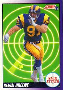 #658 Kevin Greene - Los Angeles Rams - 1991 Score Football