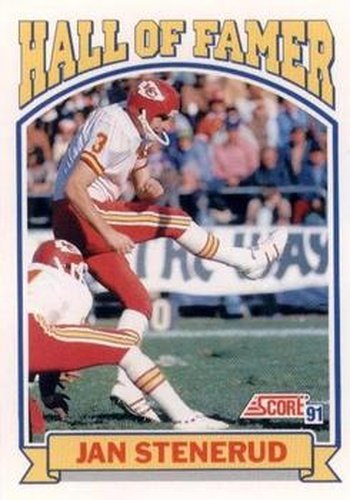 #670 Jan Stenerud - Kansas City Chiefs - 1991 Score Football