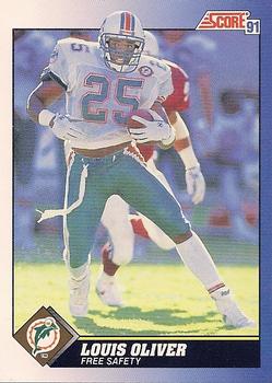 #68 Louis Oliver - Miami Dolphins - 1991 Score Football