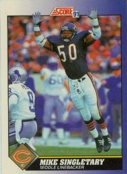 #6 Mike Singletary - Chicago Bears - 1991 Score Football
