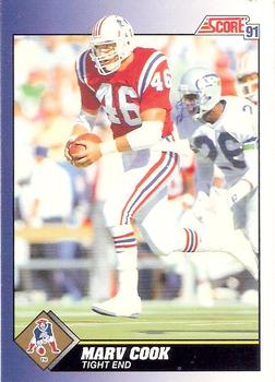 #71 Marv Cook - New England Patriots - 1991 Score Football