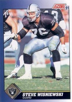 #76 Steve Wisniewski - Los Angeles Raiders - 1991 Score Football