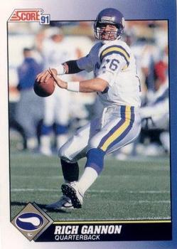 #86 Rich Gannon - Minnesota Vikings - 1991 Score Football