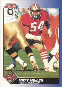 #8 Matt Millen - San Francisco 49ers - 1991 Score Football