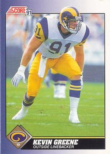 #91 Kevin Greene - Los Angeles Rams - 1991 Score Football