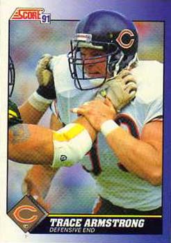 #93 Trace Armstrong - Chicago Bears - 1991 Score Football