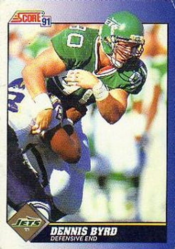 #94 Dennis Byrd - New York Jets - 1991 Score Football