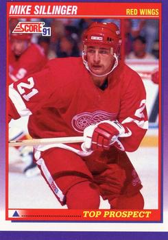 #327 Mike Sillinger - Detroit Red Wings - 1991-92 Score American Hockey