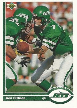 #327 Ken O'Brien - New York Jets - 1991 Upper Deck Football