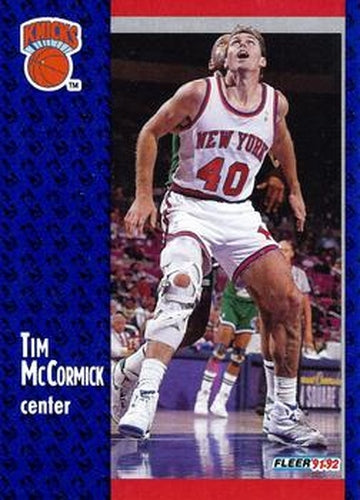 #327 Tim McCormick - New York Knicks - 1991-92 Fleer Basketball