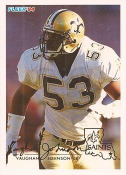 #327 Vaughan Johnson - New Orleans Saints - 1994 Fleer Football