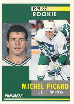 #327 Michel Picard - Hartford Whalers - 1991-92 Pinnacle Hockey