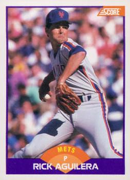 #327 Rick Aguilera - New York Mets - 1989 Score Baseball