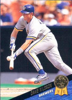 #327 Dave Nilsson - Milwaukee Brewers - 1993 Leaf Baseball