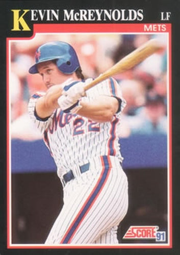 #327 Kevin McReynolds - New York Mets - 1991 Score Baseball