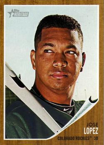 #327 Jose Lopez - Colorado Rockies - 2011 Topps Heritage Baseball