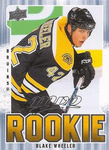 #327 Blake Wheeler - Boston Bruins - 2008-09 Upper Deck MVP Hockey