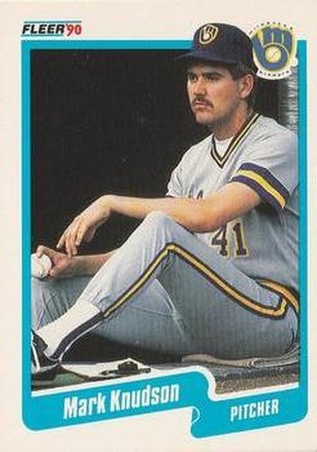 #327 Mark Knudson - Milwaukee Brewers - 1990 Fleer USA Baseball