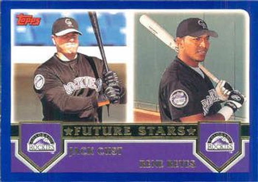#327 Jack Cust / Rene Reyes - Colorado Rockies - 2003 Topps Baseball