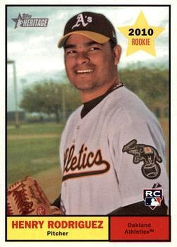 #327 Henry Rodriguez - Oakland Athletics - 2010 Topps Heritage Baseball