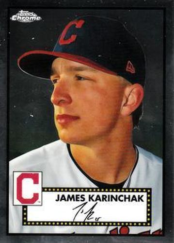 #327 James Karinchak - Cleveland Indians - 2021 Topps Chrome Platinum Anniversary Baseball