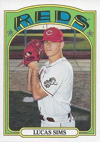 #327 Lucas Sims - Cincinnati Reds - 2021 Topps Heritage Baseball