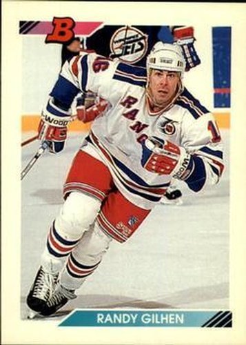 #327 Randy Gilhen - New York Rangers - 1992-93 Bowman Hockey