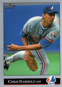 #327 Chris Nabholz - Montreal Expos - 1992 Leaf Baseball