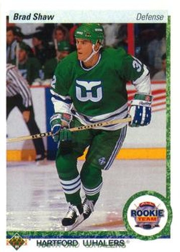 #327 Brad Shaw - Hartford Whalers - 1990-91 Upper Deck Hockey