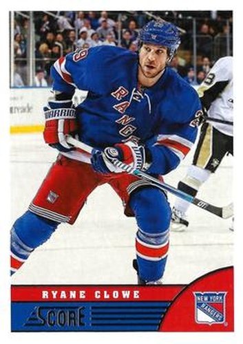 #327 Ryane Clowe - New York Rangers - 2013-14 Score Hockey