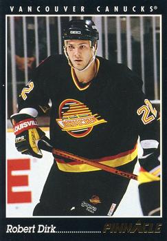 #327 Robert Dirk - Vancouver Canucks - 1993-94 Pinnacle Hockey