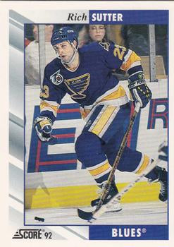 #327 Rich Sutter - St. Louis Blues - 1992-93 Score USA Hockey