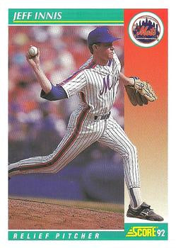 #327 Jeff Innis - New York Mets - 1992 Score Baseball