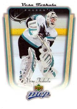 #327 Vesa Toskala - San Jose Sharks - 2005-06 Upper Deck MVP Hockey