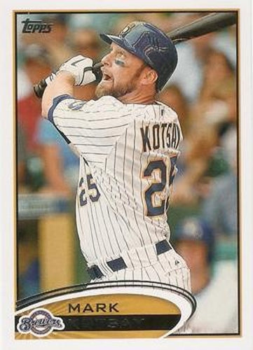 #327 Mark Kotsay - Milwaukee Brewers - 2012 Topps Baseball