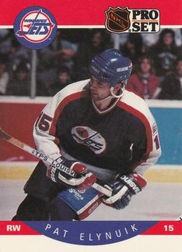 #327 Pat Elynuik - Winnipeg Jets - 1990-91 Pro Set Hockey