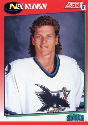 #328 Neil Wilkinson - San Jose Sharks - 1991-92 Score Canadian Hockey