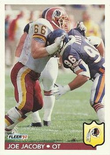 #420 Joe Jacoby - Washington Redskins - 1992 Fleer Football