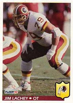#421 Jim Lachey - Washington Redskins - 1992 Fleer Football