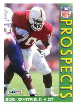 #450 Bob Whitfield - Stanford Cardinal - 1992 Fleer Football