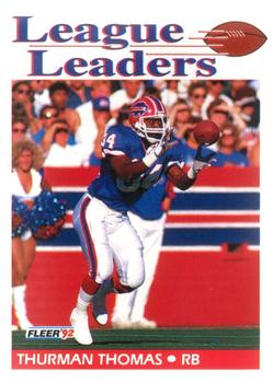 #452 Thurman Thomas - Buffalo Bills - 1992 Fleer Football