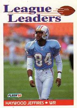 #454 Haywood Jeffires - Houston Oilers - 1992 Fleer Football