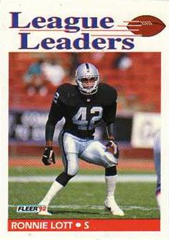 #462 Ronnie Lott - Los Angeles Raiders - 1992 Fleer Football