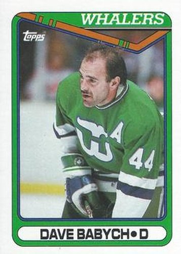 #328 Dave Babych - Hartford Whalers - 1990-91 Topps Hockey