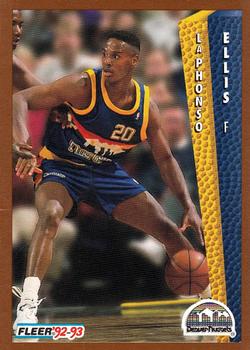 #328 LaPhonso Ellis - Denver Nuggets - 1992-93 Fleer Basketball