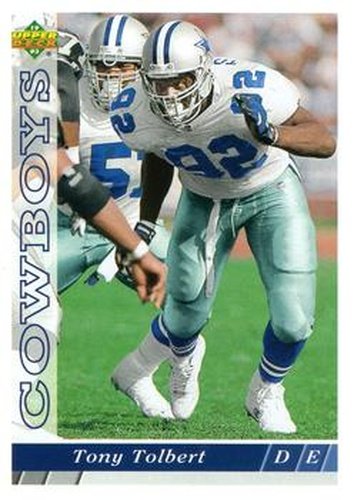 #328 Tony Tolbert - Dallas Cowboys - 1993 Upper Deck Football