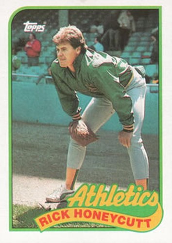 #328 Rick Honeycutt - Oakland Athletics - 1989 Topps Baseball