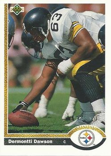 #328 Dermontti Dawson - Pittsburgh Steelers - 1991 Upper Deck Football