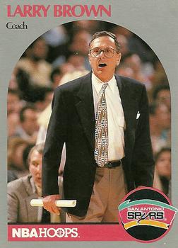 #328 Larry Brown - San Antonio Spurs - 1990-91 Hoops Basketball