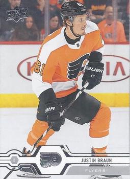 #328 Justin Braun - Philadelphia Flyers - 2019-20 Upper Deck Hockey